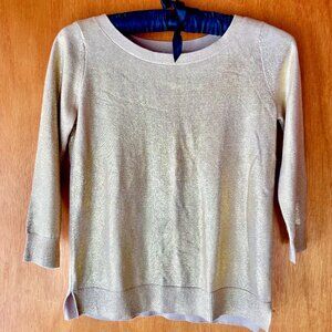 Banana Republic shimmer gold three quarter sleeve - Size XS